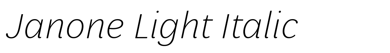 Janone Light Italic